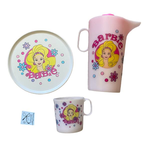 Chilton Toys Barbie Smiley-face Play Kitchen Plasticware - Picture 1 of 7